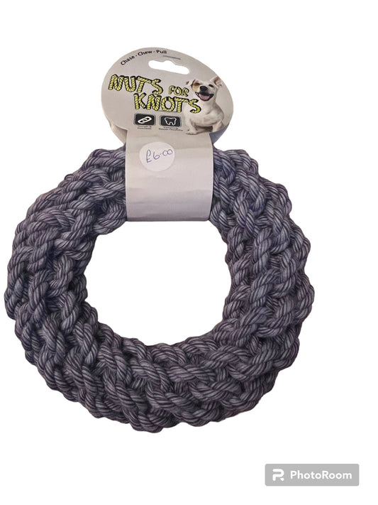 Nuts 4 Knots Dog Toy Ring Purple