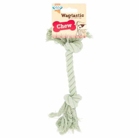 Good Boy Wagtastic rope chew for small dogs pale blue
