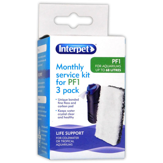 Interpet Monthly Service Kit for PF1 3Pack Up To 68 Ltr