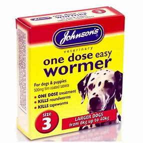 Copy of Johnson's One Dose Wormer for Dogs size 3